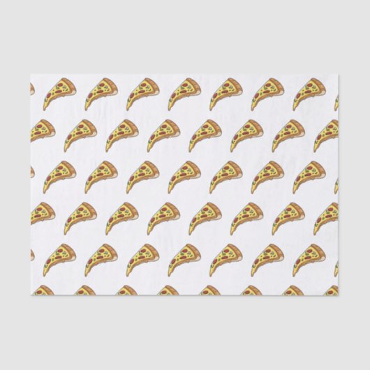 Pizza Cartoon Illustration Seidenpapier (Vorderseite)
