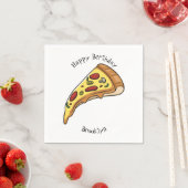 Pizza Cartoon Illustration Serviette (Beispiel)