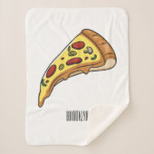 Pizza Cartoon Illustration Sherpadecke (Vorderseite)