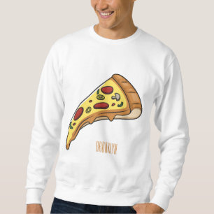 Pizza Cartoon Illustration Sweatshirt