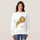 Pizza Cartoon Illustration Sweatshirt (Vorne ganz)