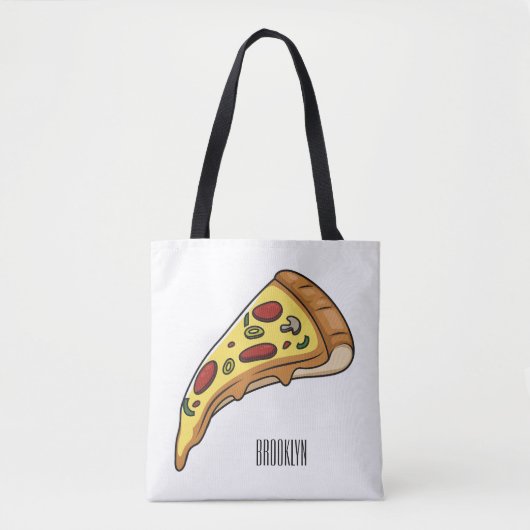 Pizza Cartoon Illustration Tasche (Vorderseite)
