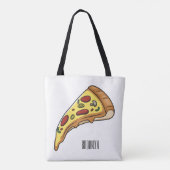 Pizza Cartoon Illustration Tasche (Rückseite)