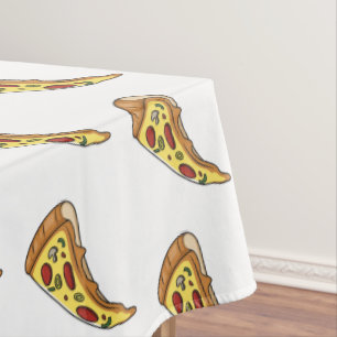 Pizza Cartoon Illustration Tischdecke