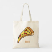 Pizza Cartoon Illustration Tragetasche (Rückseite)