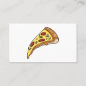 Pizza Cartoon Illustration Visitenkarte (Rückseite)