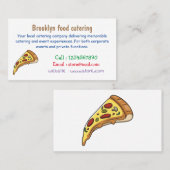 Pizza Cartoon Illustration Visitenkarte (Vorne/Hinten)