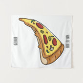 Pizza Cartoon Illustration Wandteppich (Vorderseite (Horizontal))