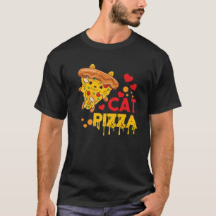 Pizza Cat Fast Food Lover Pie Eater Feinschmecker T-Shirt