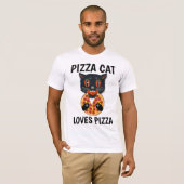 PIZZA CAT Funny T - Shirt (Vorne ganz)