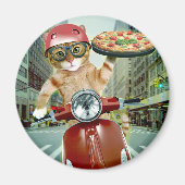 Pizza cat - Katze - Pizzeria Magnet (Vorne)