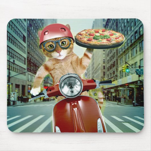 Pizza cat - Katze - Pizzeria Mousepad (Vorne)