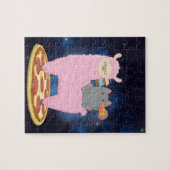 Pizza Cat Space Cat Riding Llama Puzzle (Horizontal)