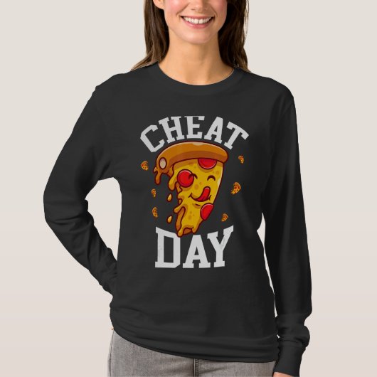 Pizza Cheat Meetings zum Cheat Day Cheat Day T-Shirt (Vorderseite)