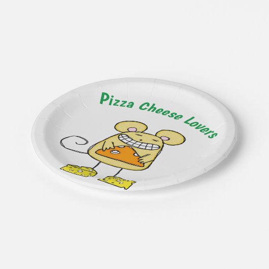 Pizza Cheese Lovers Paper Tellers, Pizza Cheese Te Pappteller (Schrägansicht)