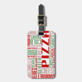 Pizza chitChat Gepäckanhänger (Vorderseite vertikal)