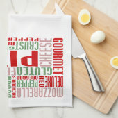 Pizza chitChat Geschirrtuch (Viertel Falte)