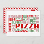 Pizza chitChat Postkarte (Vorne/Hinten)