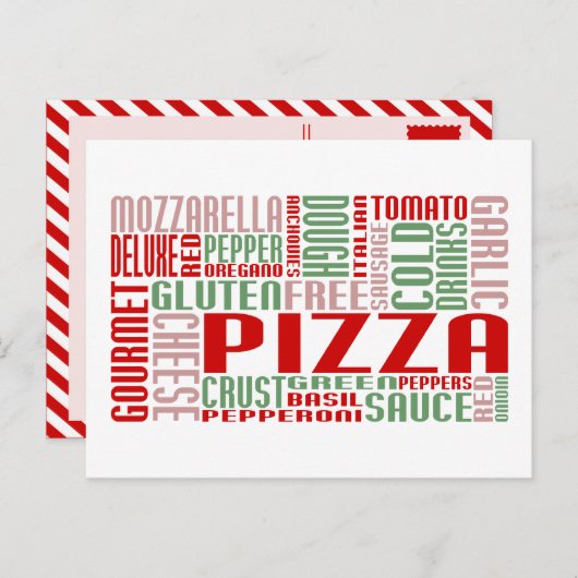 Pizza chitChat Postkarte (Vorne/Hinten)