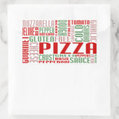 Pizza chitChat Rechteckiger Aufkleber (Tasche)