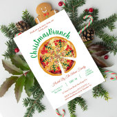 Pizza Christmas Brunch Einladung
