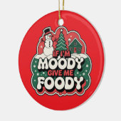 Pizza Christmas, Funny Foodie, White Elephant Gift Keramik Ornament (Links)