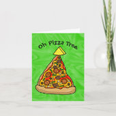 Pizza Christmas Tree Card Karte (Vorderseite)