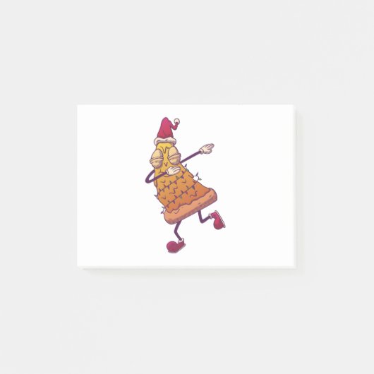 Pizza Christmas Tree - Funny Dabbing Food Post-it Klebezettel (Vorderseite)