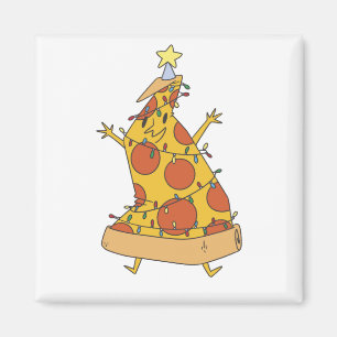 Pizza Christmas Tree - Funny Xmas Food Magnet