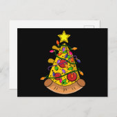 Pizza Christmas Tree Gift, Funny Pizza Costumes Postkarte (Vorne/Hinten)