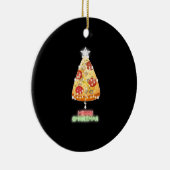 Pizza Christmas Tree Lights Xmas Gamer Keramik Ornament (Rechts)