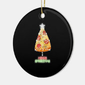 Pizza Christmas Tree Lights Xmas Gamer Keramik Ornament (Links)