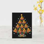 Pizza Christmas Tree Pizza Fast Food Lover Xmas Karte (Gelbe Blume)