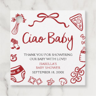 Pizza Ciao Baby Dusche Geschenkanhänger