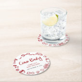 Pizza Ciao Baby Dusche Runder Pappuntersetzer (Vor Ort)