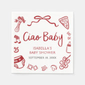 Pizza Ciao Baby Dusche Serviette (Vorderseite)