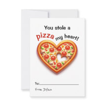 Pizza Classroom Valentine Karte