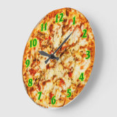 Pizza Clock Große Wanduhr (Winkel)