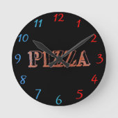 Pizza Clock Runde Wanduhr (Vorderseite)