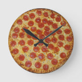 Pizza Clock Runde Wanduhr (Vorderseite)