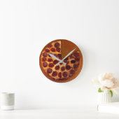 Pizza Clock Runde Wanduhr (Zuhause)