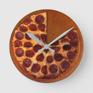 Pizza Clock Runde Wanduhr