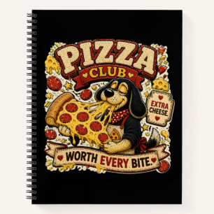 Pizza Club - Jeden Bissen Wert Persönlich Lustig Notizblock