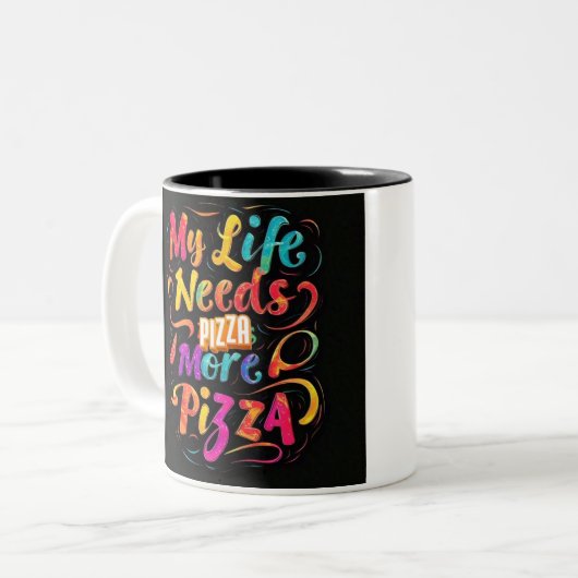 Pizza Coffee Tasse (Vorderseite Links)