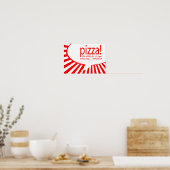 Pizza! : Comic-Sprechblase Poster (Küche)