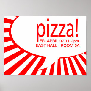 Pizza! : Comic-Sprechblase Poster