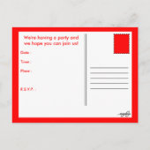 Pizza Comic sprechende Blase Postkarte (Rückseite)