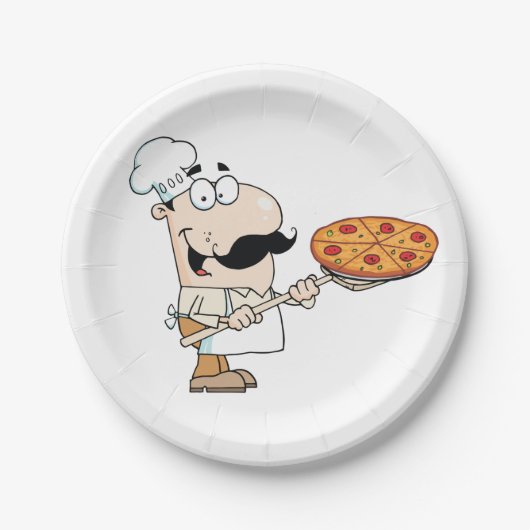Pizza Cook Pappteller (Vorderseite)