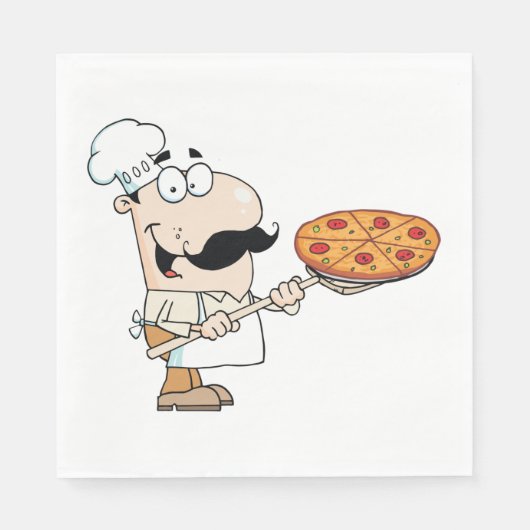 Pizza Cook Serviette (Vorderseite)