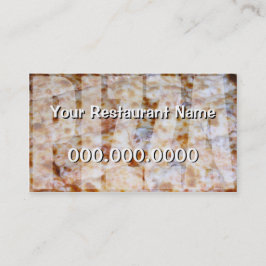 Pizza Coupon und Visitenkarte